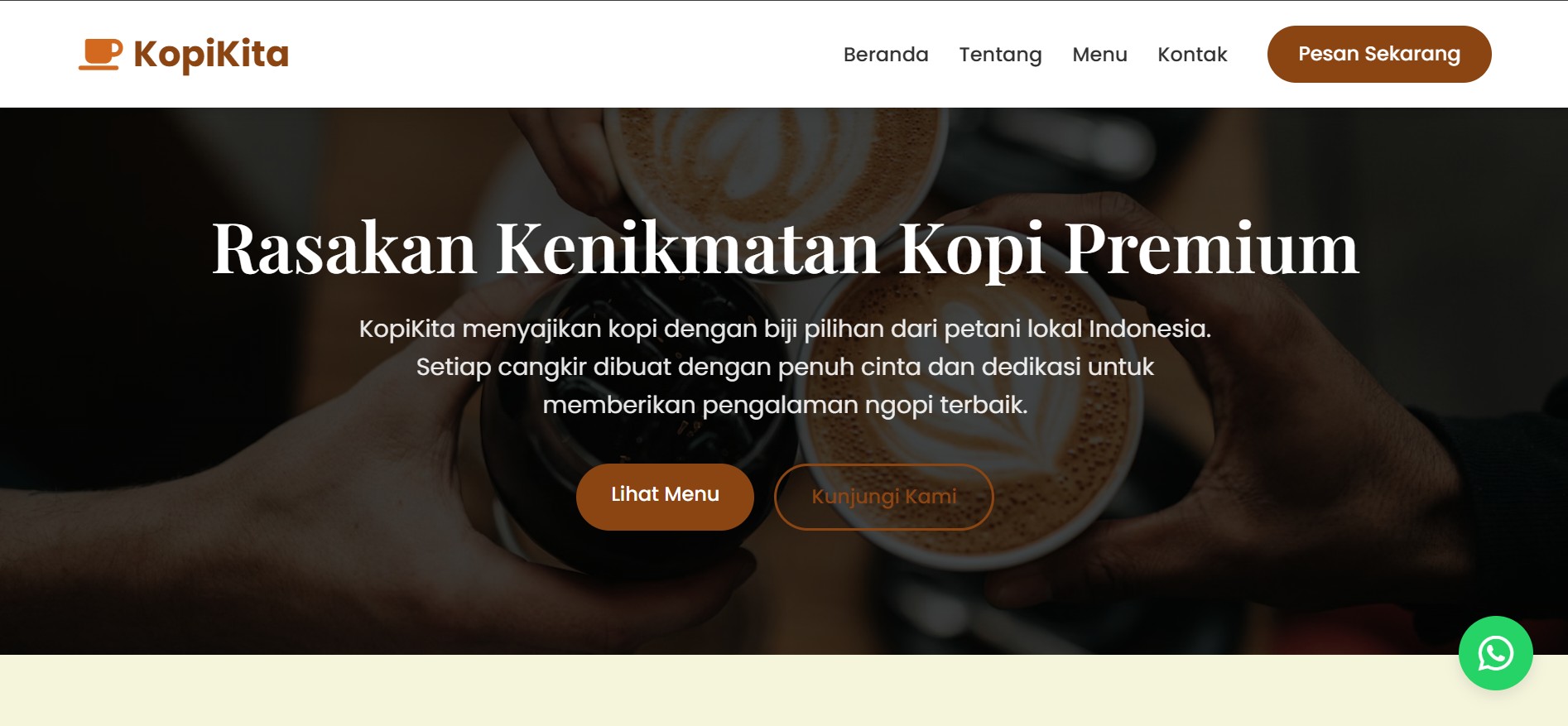Demo Website Coffee Shop