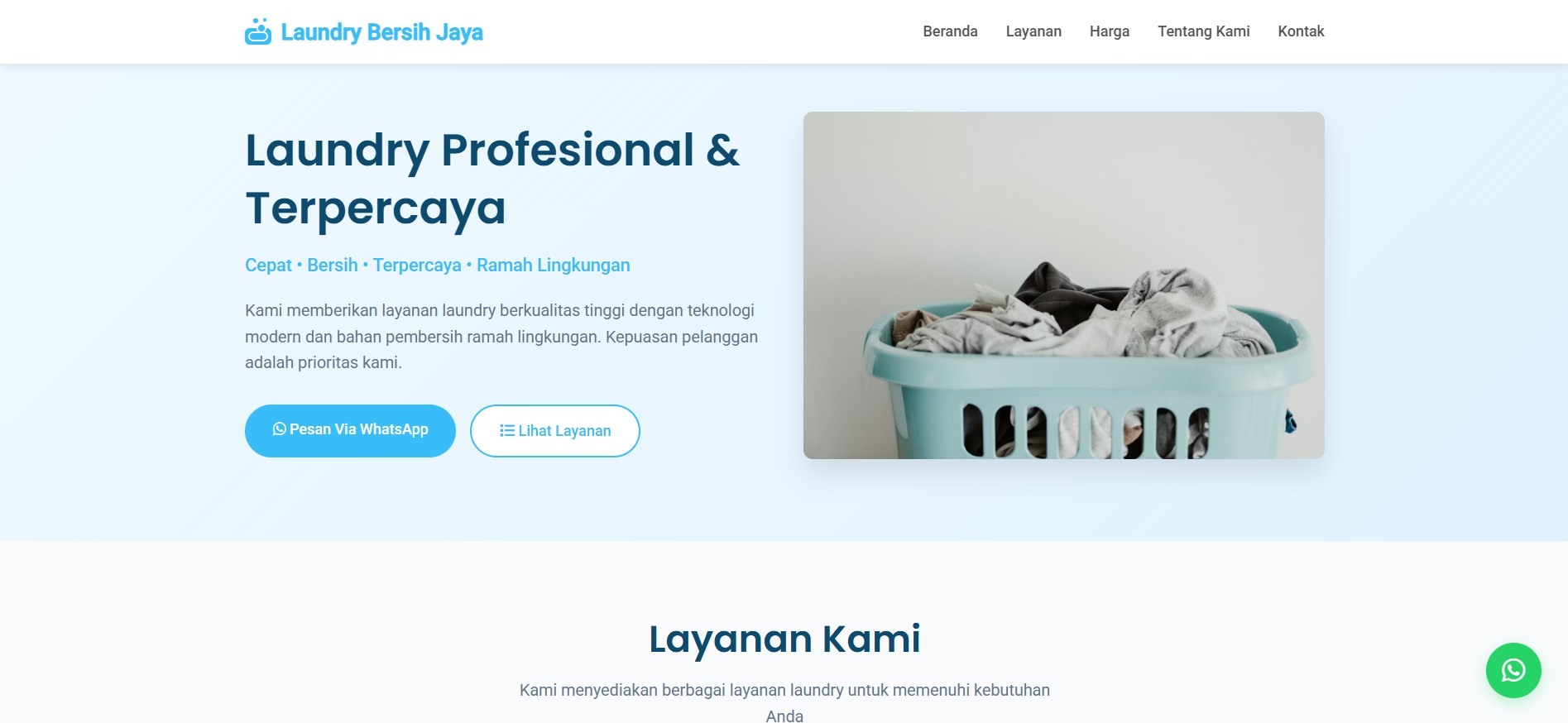 Demo Website Laundry